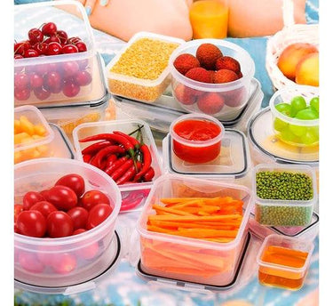 Juego de Recipientes CROiX Herméticos Apilables con Tapa x24 Unidades Incluye Etiquetas y Marcador - #𝑼𝑺𝒉𝒐𝒑